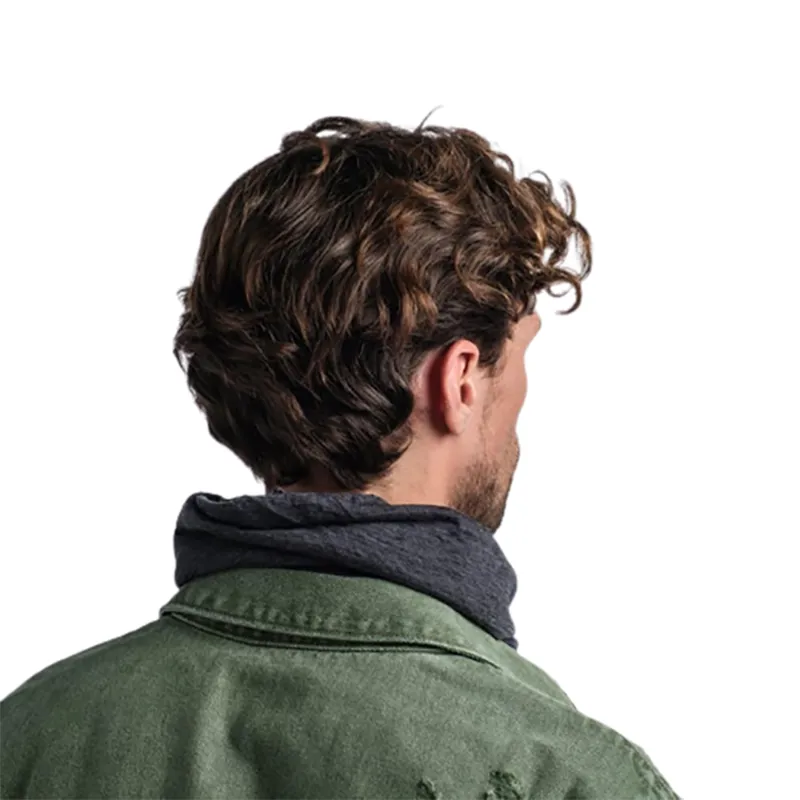 Buff Merino Lightweight Neckwear Solid Grey Adult-3